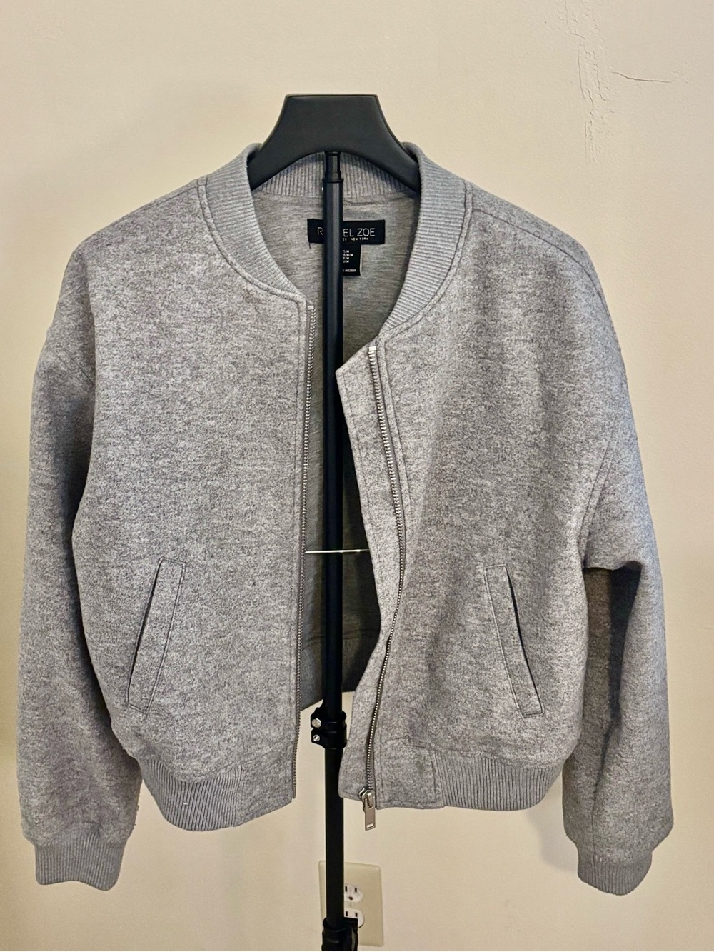 Rachel Zoe Heather Gray Bomber Jacket